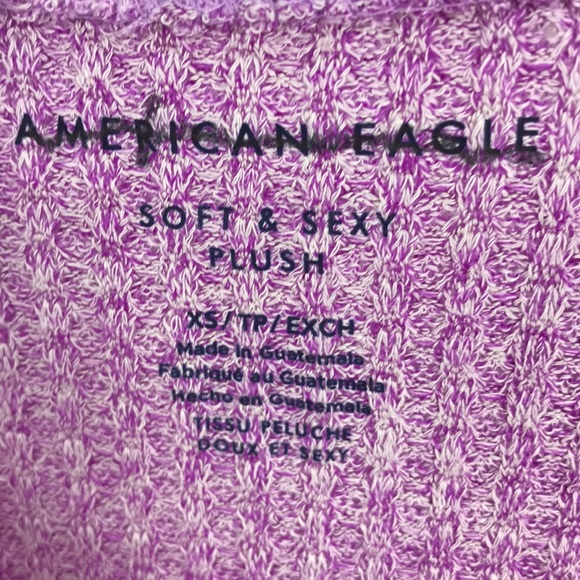 NEW AmericanEagle OutfittersSweater HighLow Purple - Picture 5 of 11